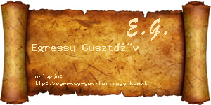 Egressy Gusztáv névjegykártya