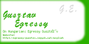 gusztav egressy business card